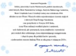 Życzenia od wiceminister środowiska Małgorzaty Golińskiej