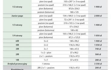 Formaty i ceny reklam