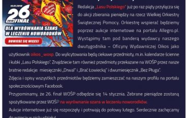 Licytacje na rzecz WOŚP